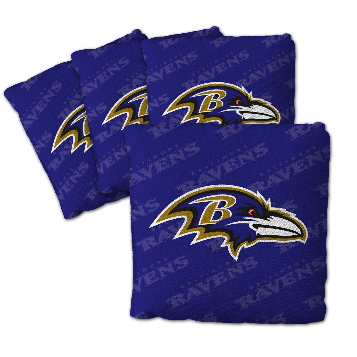 Picture of YouTheFan 4614068 NFL University of Baltimore Ravens Cornhole Bags&#44; Purple - Pack of 4
