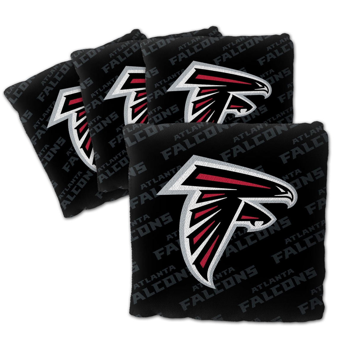 Picture of YouTheFan 4614099 NFL Atlanta University Falcons Cornhole Bags&#44; Black - Pack of 4