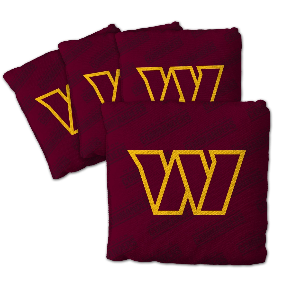 Picture of YouTheFan 4614105 NFL Washington College Commanders Cornhole Bags&#44; Maroon - Pack of 4