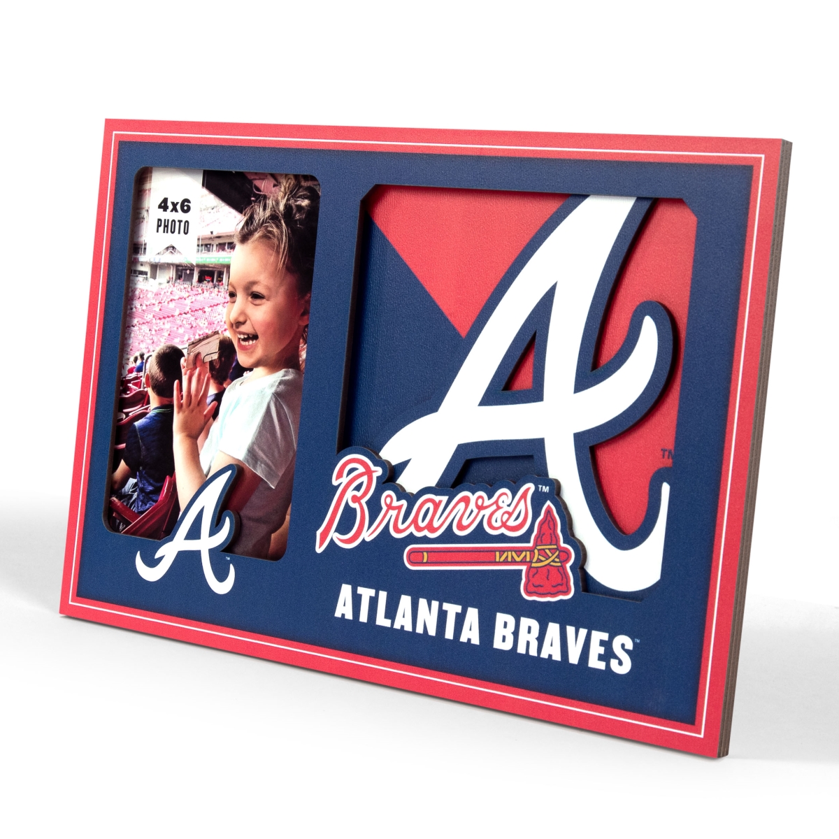 Picture of YouTheFan 4622889 Atlanta University Braves 3D Logo Picture Frame