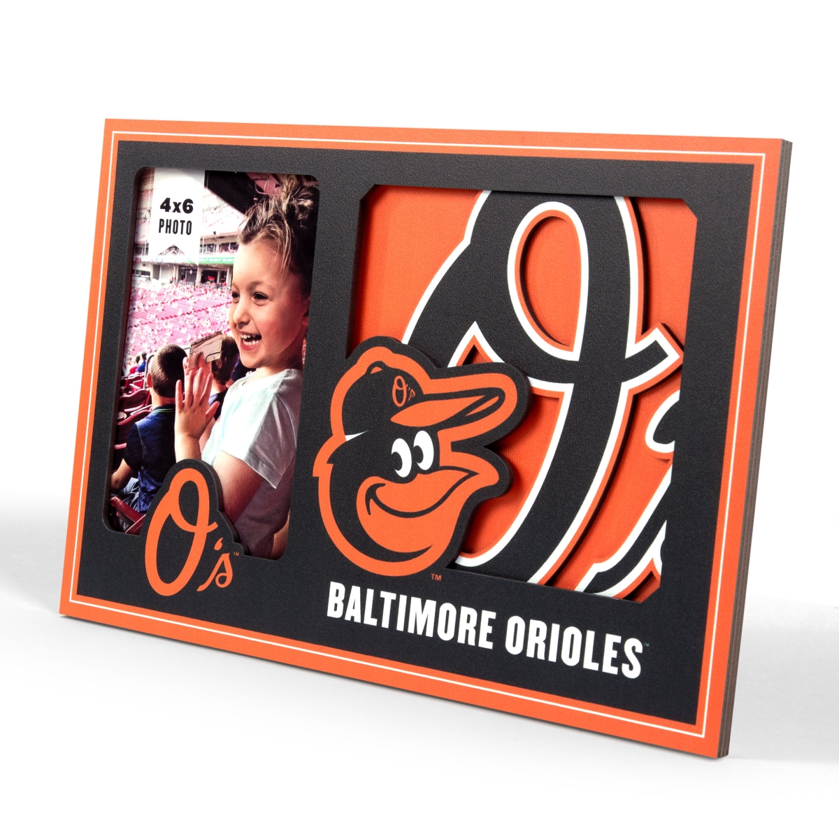 Picture of YouTheFan 4622896 University of Baltimore Orioles 3D Logo Picture Frame