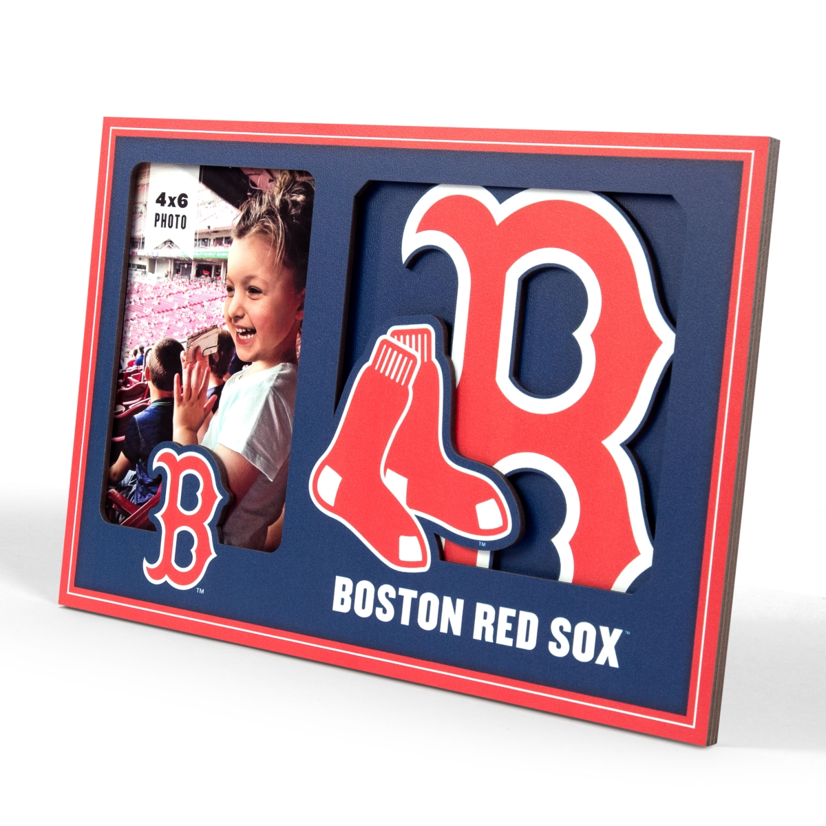 Picture of YouTheFan 4622902 Boston University Red Sox 3D Logo Picture Frame