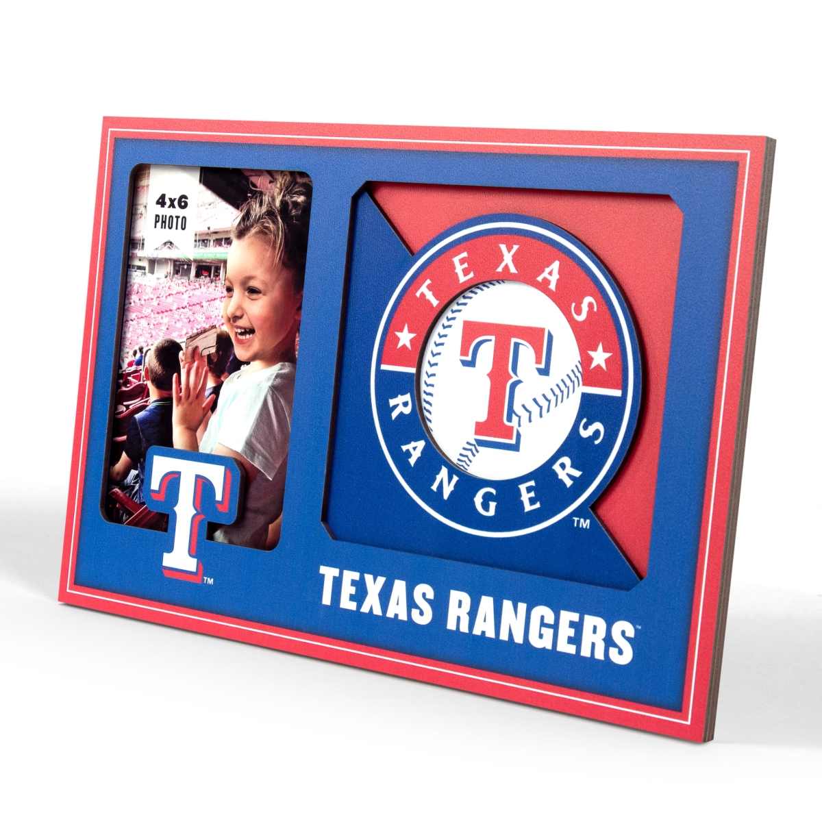 Picture of YouTheFan 4623145 University of Texas Rangers 3D Logo Picture Frame