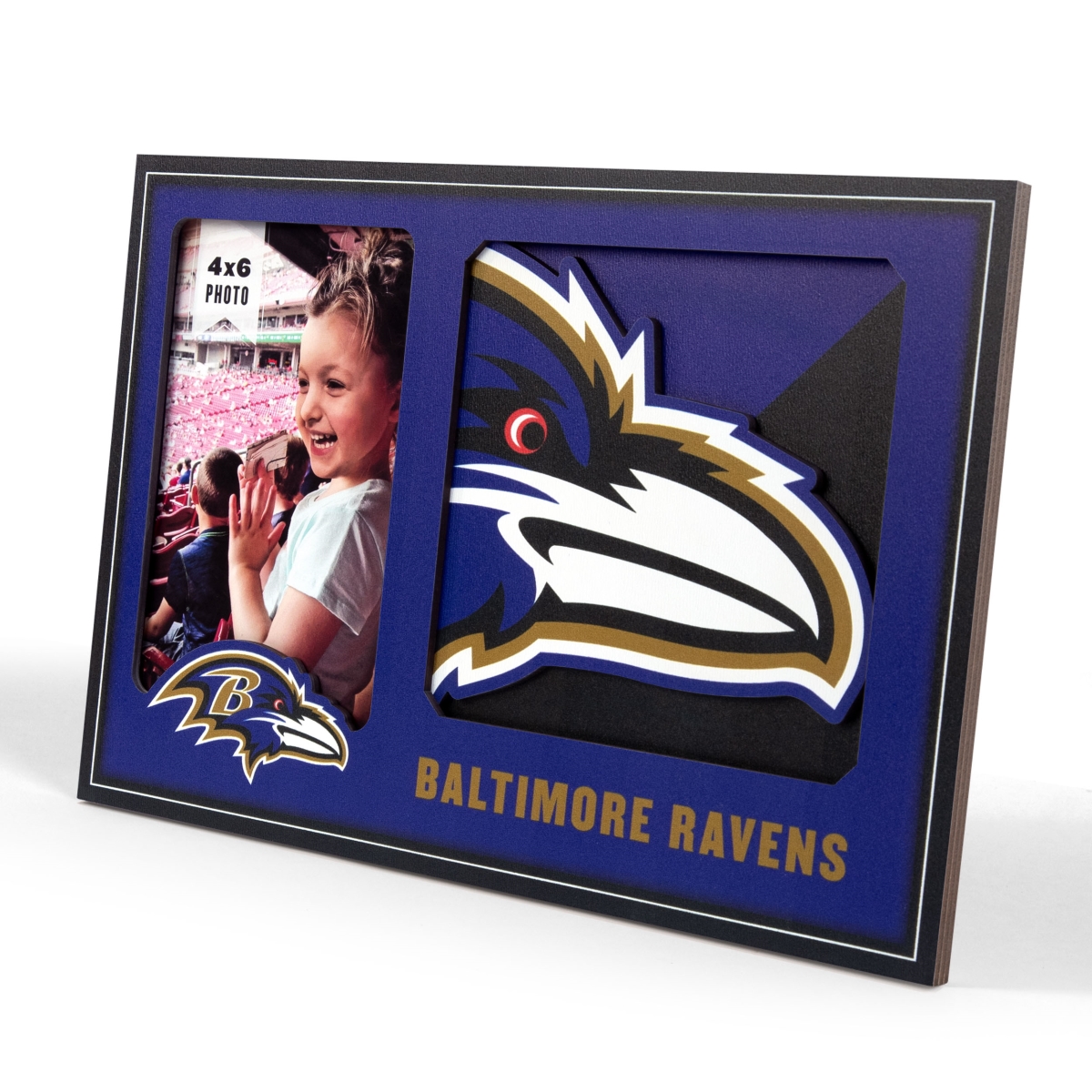 Picture of YouTheFan 4623404 University of Baltimore Ravens 3D Logo Picture Frame