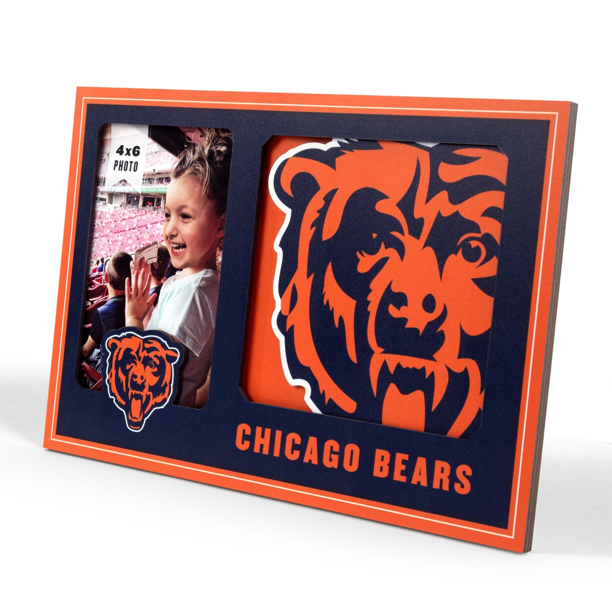 Picture of YouTheFan 4623435 University of Chicago Bears 3D Logo Picture Frame