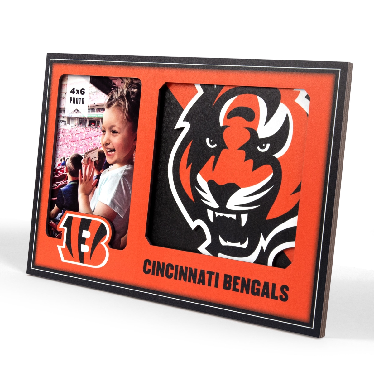 Picture of YouTheFan 4623442 University of Cincinnati Bengals 3D Logo Picture Frame