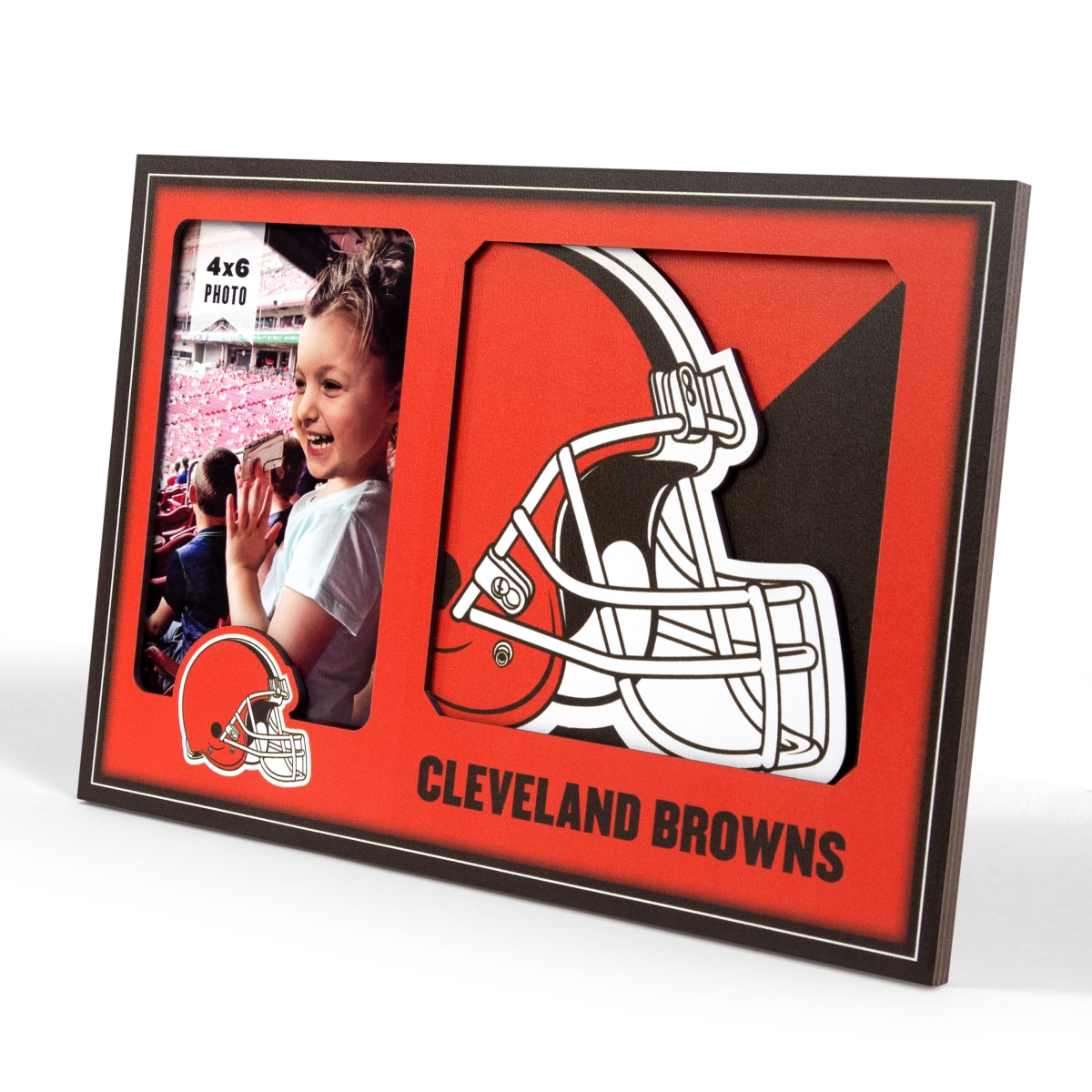 Picture of YouTheFan 4623459 Cleveland State University Browns 3D Logo Picture Frame