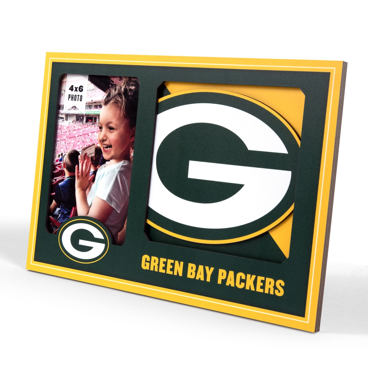 Picture of YouTheFan 4623497 Green University Bay Packers 3D Logo Picture Frame