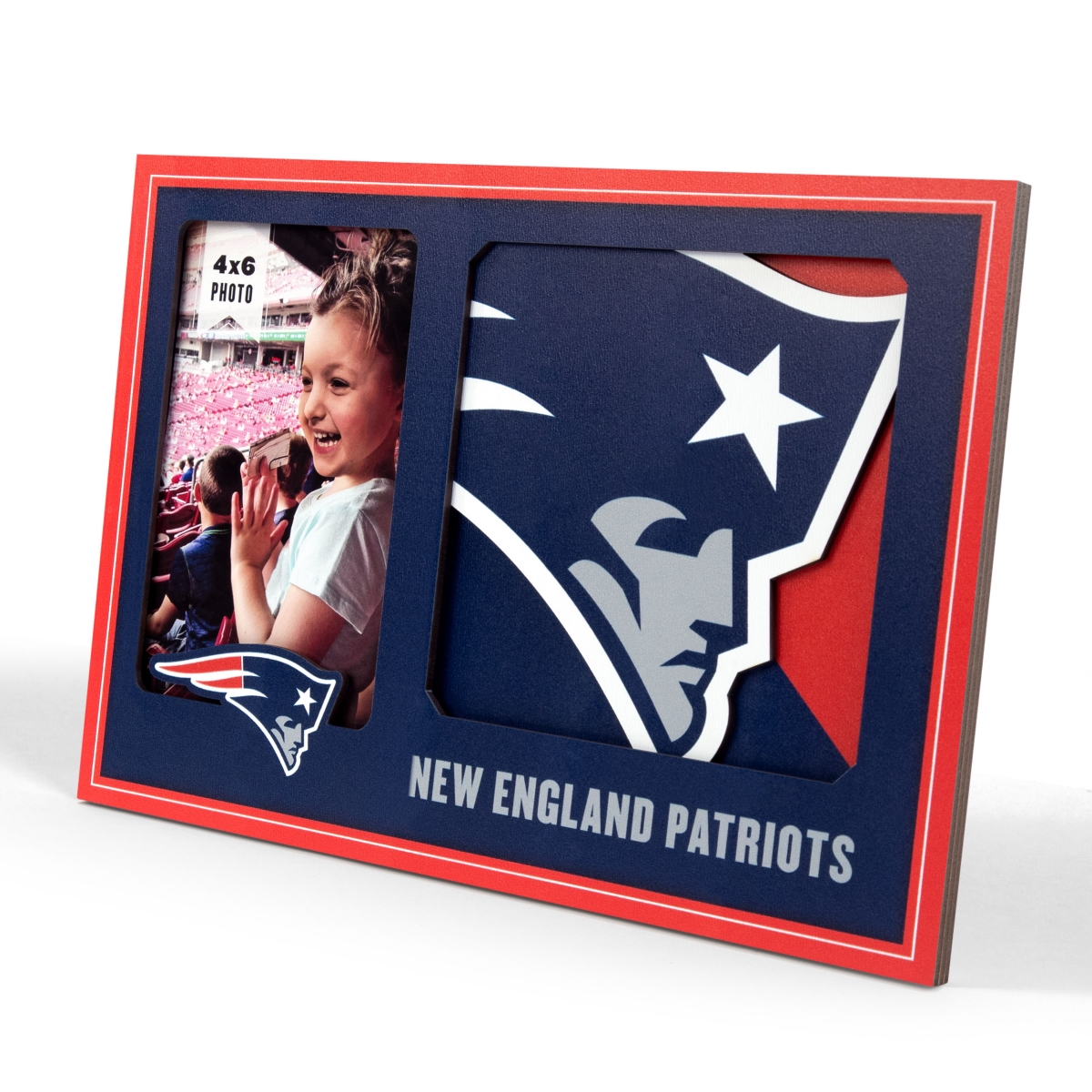 Picture of YouTheFan 4623596   England College Patriots 3D Logo Picture Frame
