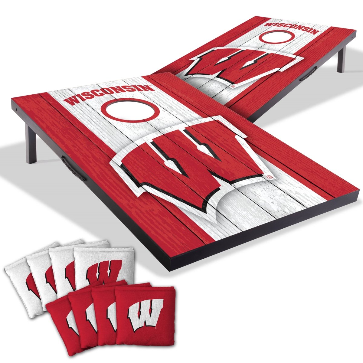 Picture of YouTheFan 4628096 2 x 3 ft. University of Wisconsin Decal MDF Cornhole Board Game