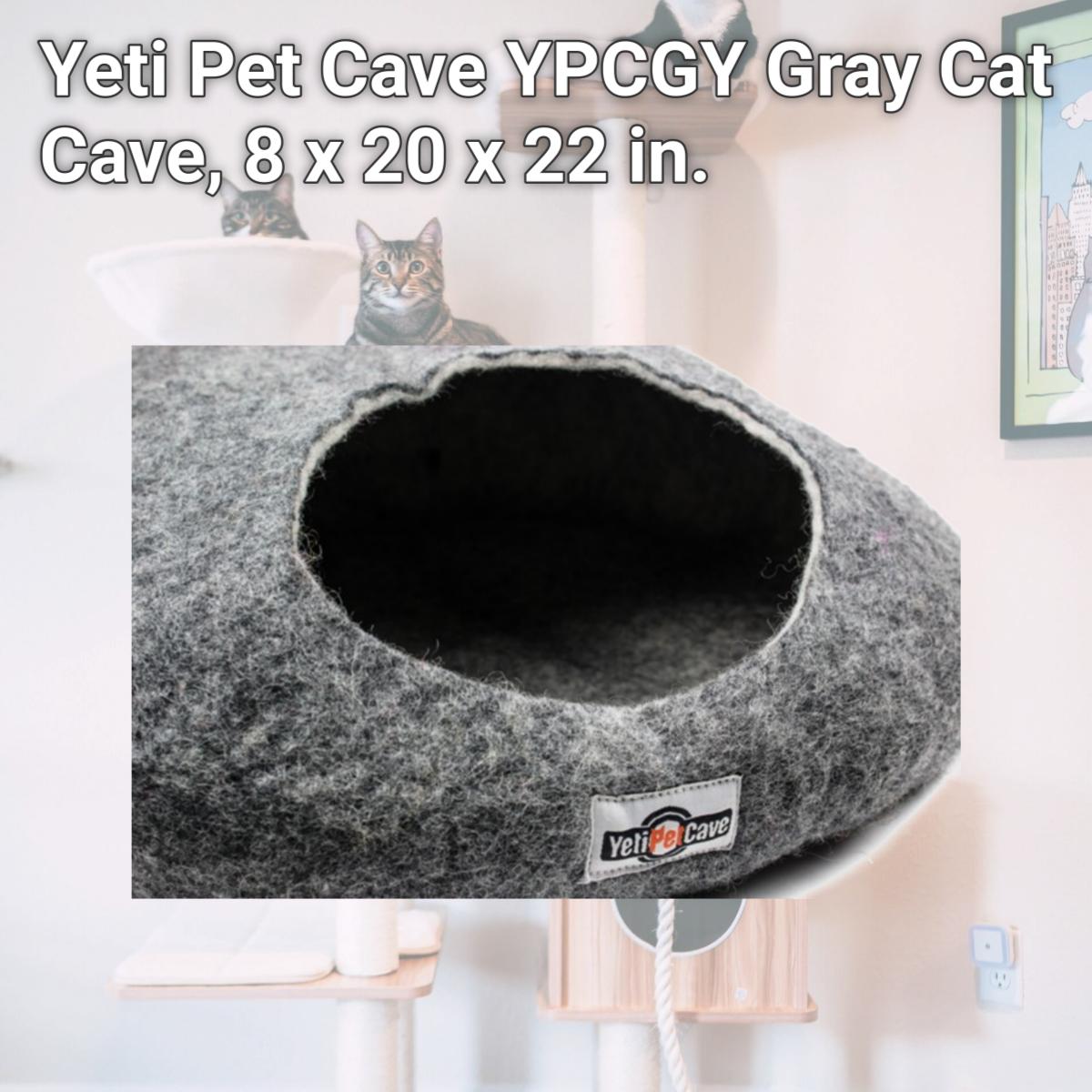 Picture of Yeti Pet Cave YPCGY Gray Cat Cave, 8 x 20 x 22 in.