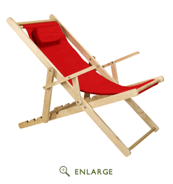 Picture of Casual Home 114-00-011-11 Sling Chair&#44; Natural Frame with Red Canvas