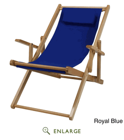 Picture of Casual Home 114-00-011-13 Sling Chair&#44; Natural Frame with Royal Blue Canvas