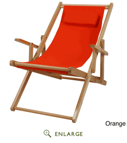 Picture of Casual Home 114-00-011-19 Sling Chair&#44; Natural Frame with Orange Canvas
