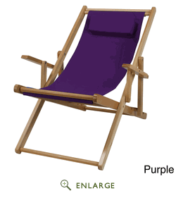 Picture of Casual Home 114-00-011-41 Sling Chair&#44; Natural Frame with Purple Canvas
