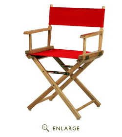 Picture of Casual Home 200-00-021-11 18 in. Directors Chair Natural Frame with Red Canvas