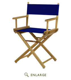 Picture of Casual Home 200-00-021-13 18 in. Directors Chair Natural Frame with Royal Blue Canvas