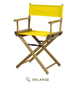 Picture of Casual Home 200-00-021-14 18 in. Directors Chair Natural Frame with Yellow Canvas