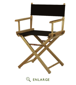 Picture of Casual Home 200-00-021-15 18 in. Directors Chair Natural Frame with Black Canvas