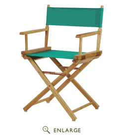 Picture of Casual Home 200-00-021-17 18 in. Directors Chair Natural Frame with Teal Canvas