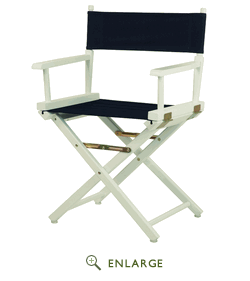 Picture of Casual Home 200-01-021-10 18 in. Directors Chair White Frame with Navy Blue Canvas