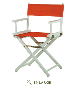 Picture of Casual Home 200-01-021-19 18 in. Directors Chair White Frame with Orange Canvas
