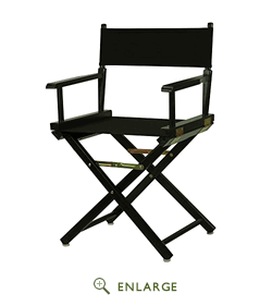 Picture of Casual Home 200-02-021-15 18 in. Directors Chair Black Frame with Black Canvas