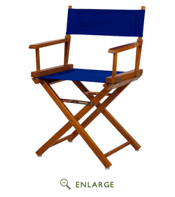 Picture of Casual Home 200-55-021-13 18 in. Directors Chair Honey Oak Frame with Royal Blue Canvas