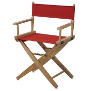 Picture of American Trails 206-00-032-11 18 in. Extra-Wide Premium Directors Chair, Natural Frame with Red Color Cover