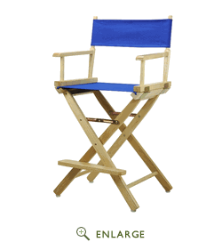 Picture of Casual Home 220-00-021-13 24 in. Directors Chair Natural Frame with Royal Blue Canvas