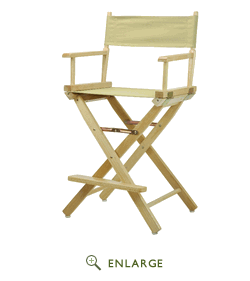 Picture of Casual Home 220-00-021-24 24 in. Directors Chair Natural Frame with Tan Canvas