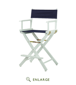 Picture of Casual Home 220-01-021-10 24 in. Directors Chair White Frame with Navy Blue Canvas