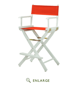Picture of Casual Home 220-01-021-11 24 in. Directors Chair White Frame with Red Canvas