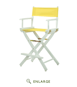 Picture of Casual Home 220-01-021-14 24 in. Directors Chair White Frame with Yellow Canvas