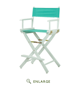 Picture of Casual Home 220-01-021-17 24 in. Directors Chair White Frame with Teal Canvas