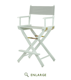 Picture of Casual Home 220-01-021-18 24 in. Directors Chair White Frame with Gray Canvas