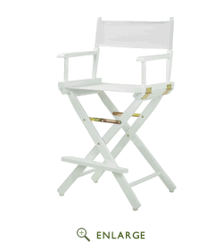 Picture of Casual Home 220-01-021-29 24 in. Directors Chair White Frame with White Canvas