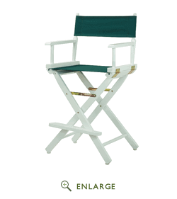 Picture of Casual Home 220-01-021-32 24 in. Directors Chair White Frame with Hunter Green Canvas