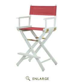 Picture of Casual Home 220-01-021-48 24 in. Directors Chair White Frame with Burgundy Canvas