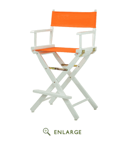 Picture of Casual Home 220-01-021-59 24 in. Directors Chair White Frame with Tangerine Canvas