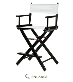 Picture of Casual Home 220-02-021-29 24 in. Directors Chair Black Frame with White Canvas