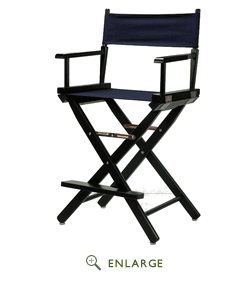 Picture of Casual Home 220-02-021-10 24 in. Directors Chair Black Frame with Navy Blue Canvas