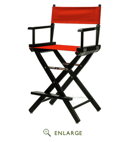 Picture of Casual Home 220-02-021-11 24 in. Directors Chair Black Frame with Red Canvas