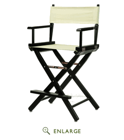 Picture of Casual Home 220-02-021-12 24 in. Directors Chair Black Frame with Natural & Wheat Canvas