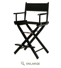 Picture of Casual Home 220-02-021-15 24 in. Directors Chair Black Frame with Black Canvas