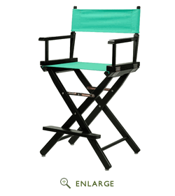 Picture of Casual Home 220-02-021-17 24 in. Directors Chair Black Frame with Teal Canvas
