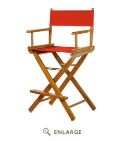 Picture of Casual Home 220-05-021-11 24 in. Directors Chair Honey Oak Frame with Red Canvas