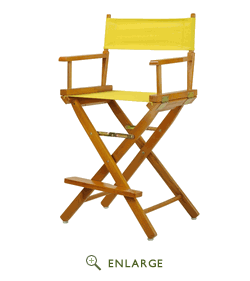 Picture of Casual Home 220-05-021-14 24 in. Directors Chair Honey Oak Frame with Yellow Canvas