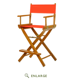 Picture of Casual Home 220-05-021-19 24 in. Directors Chair Honey Oak Frame with Orange Canvas