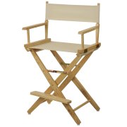 Picture of American Trails 206-20-032-12 24 in. Extra-Wide Premium Directors Chair&#44; Natural Frame with Natural Color Cover